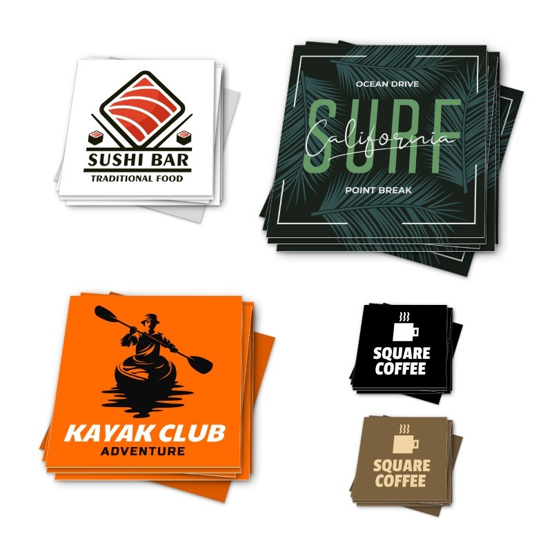 Stickers Carrés Personnalisés | Autocollant