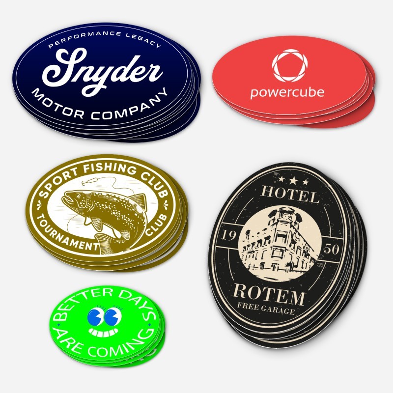 Gepersonaliseerde Ovale Stickers | Sticker
